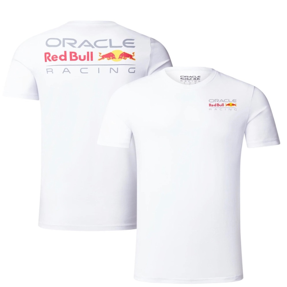 Oracle Red Bull Racing Large Logo T-shirt - White - Unisex Medium